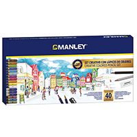 Creative sets with coloured pencils (40 pieces)